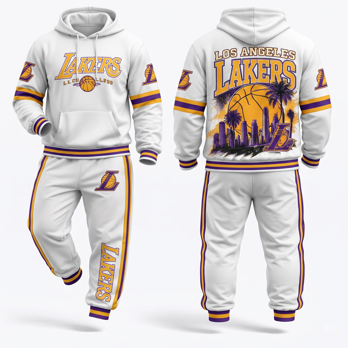 LAL Streetwear Hoodie Pants Set - Printed