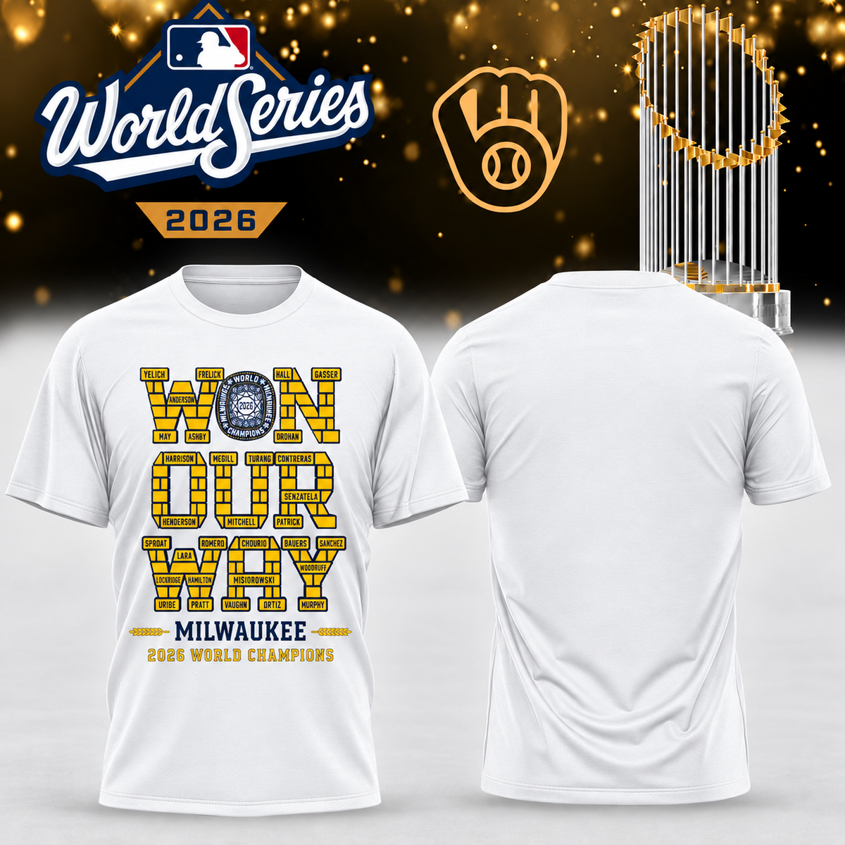 MIL World Series Champions One Side T-Shirt - Printed V32