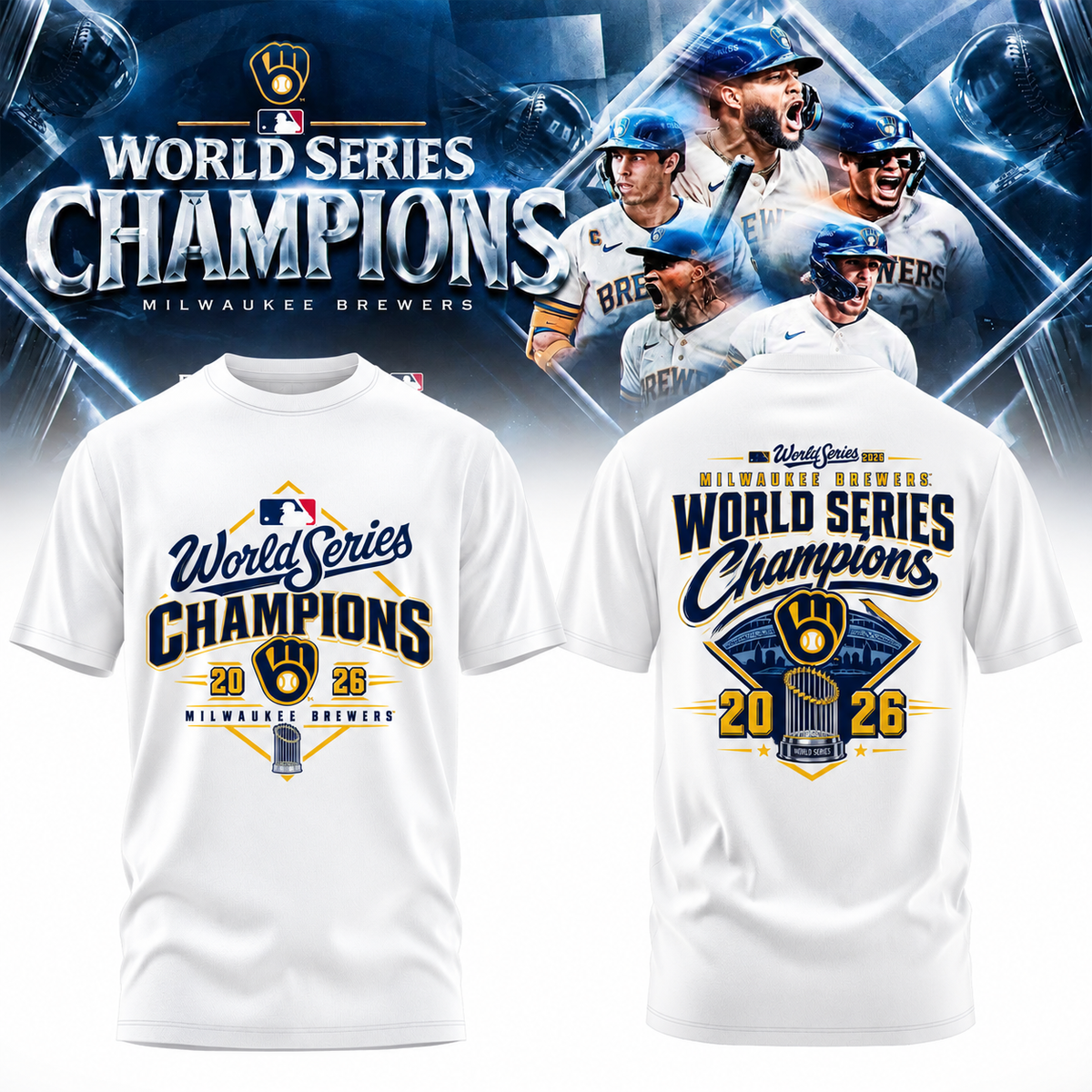 MIL World Series Champions Two Sides T-Shirt - Printed V10
