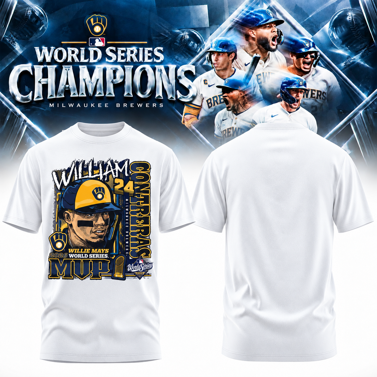 MIL World Series Champions One Side T-Shirt - Printed V22