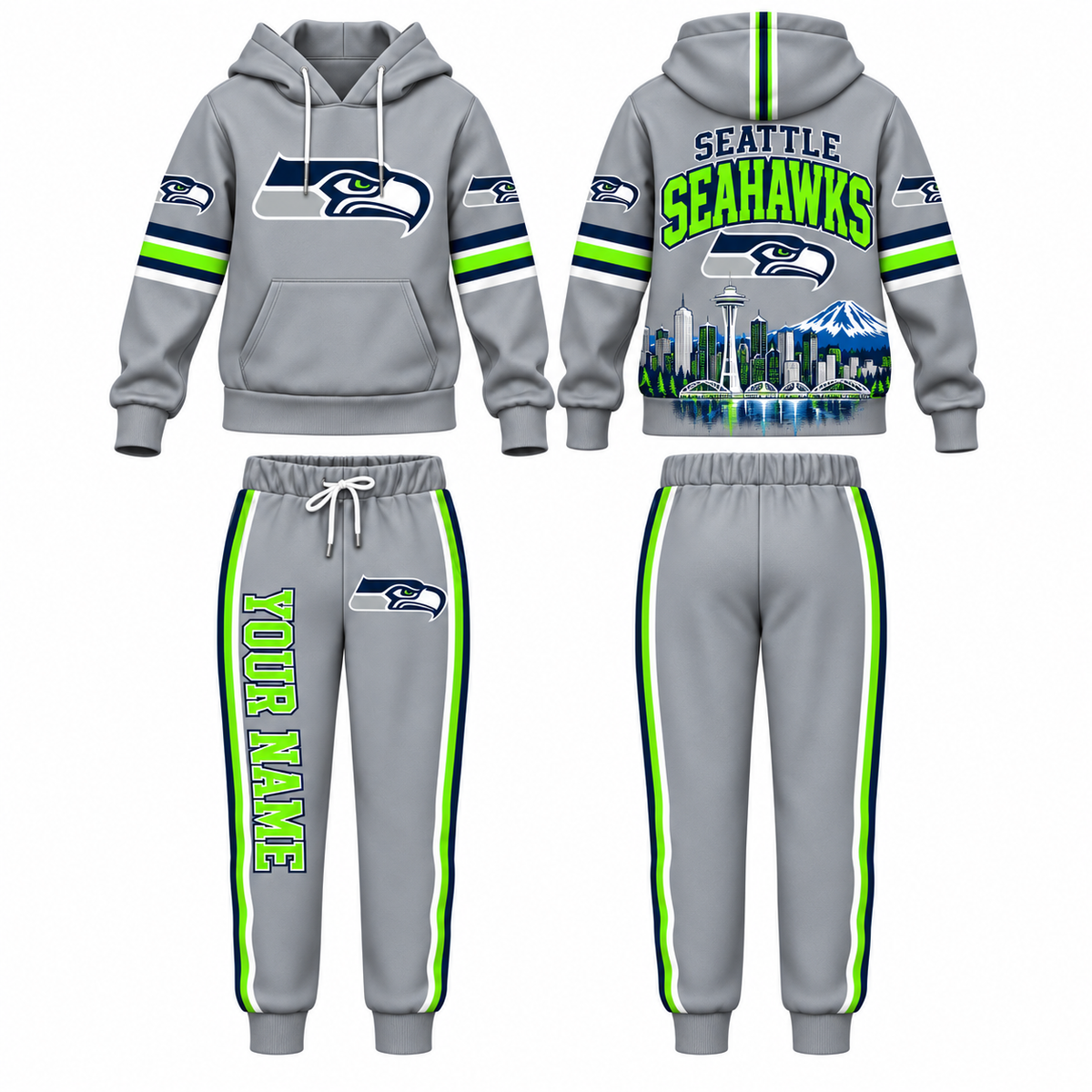 SEA Streetwear Custom Hoodie Pants Set - Printed