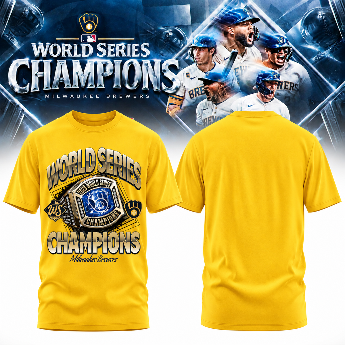 MIL World Series Champions One Side T-Shirt - Printed V23