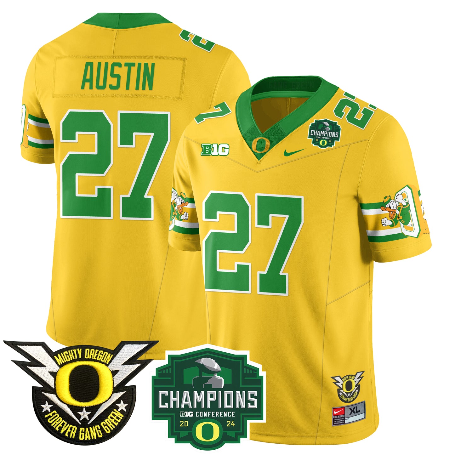 Oregon Ducks 2024 Big Ten Champions Jersey - All Stitched