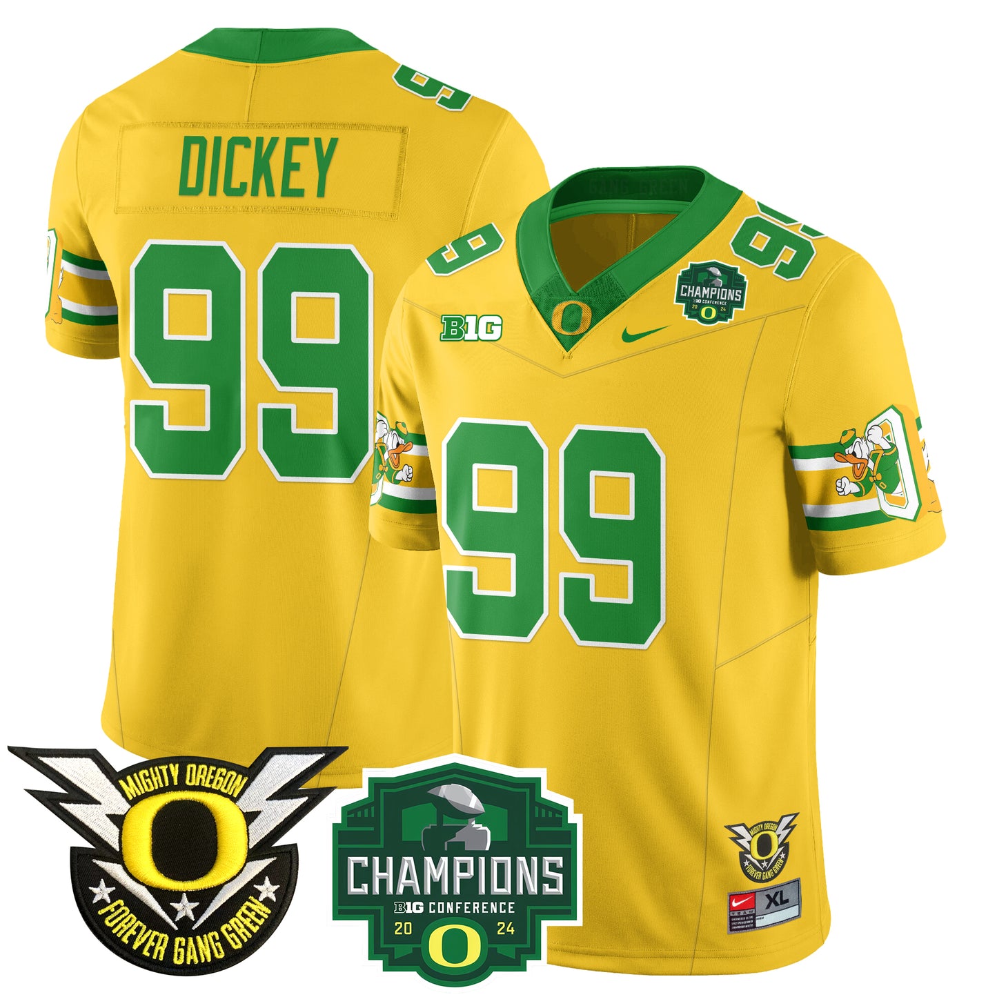 Oregon Ducks 2024 Big Ten Champions Jersey - All Stitched