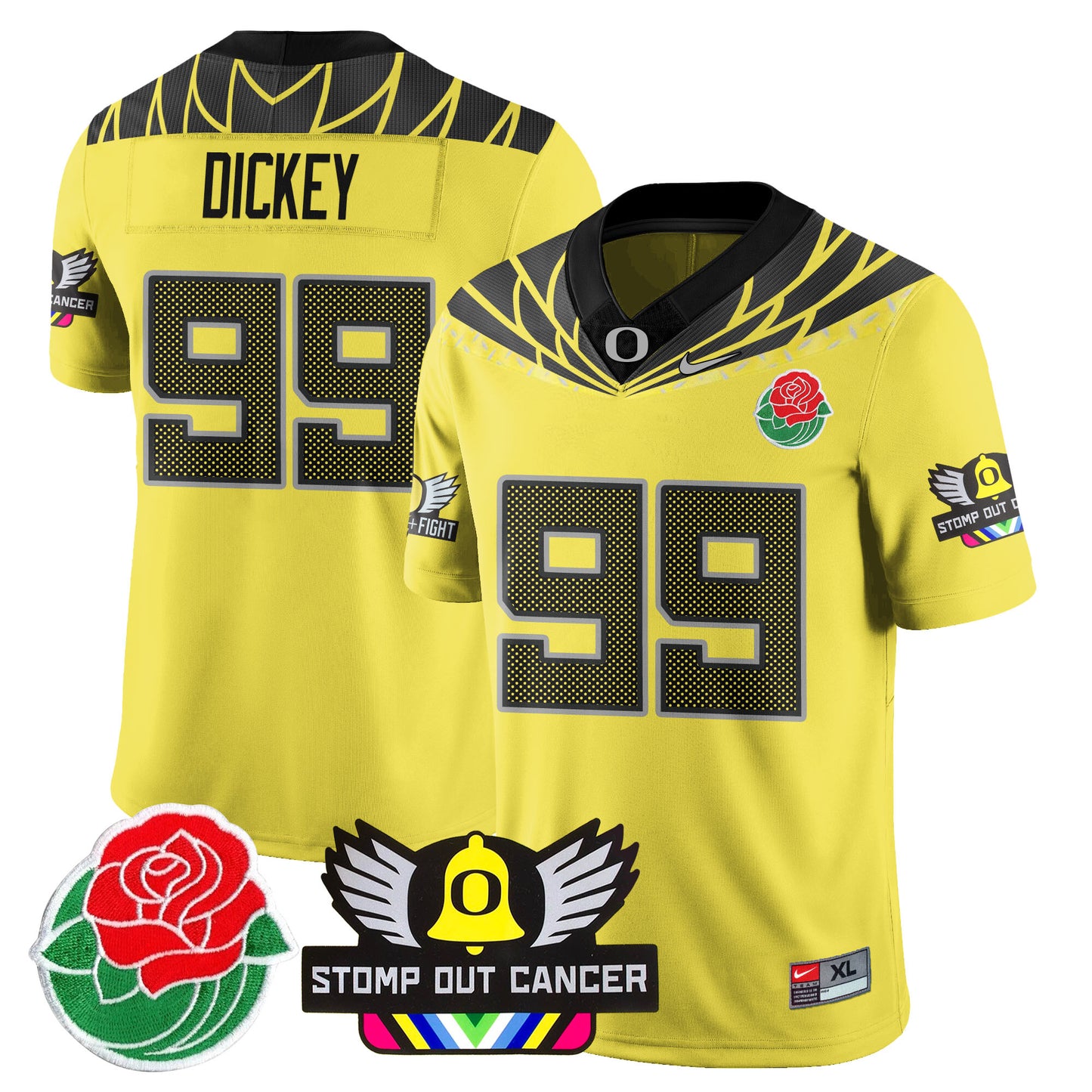 Oregon Alternate 2024 Rose Bowl Vapor Limited Jersey - All Stitched