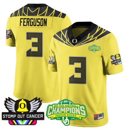 Oregon Alternate 2024 Big Ten Champions Jersey V3 - All Stitched