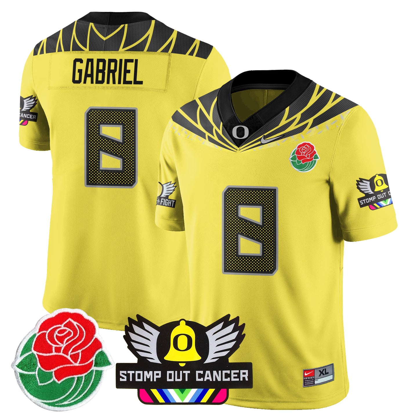 Oregon Alternate 2024 Rose Bowl Vapor Limited Jersey - All Stitched