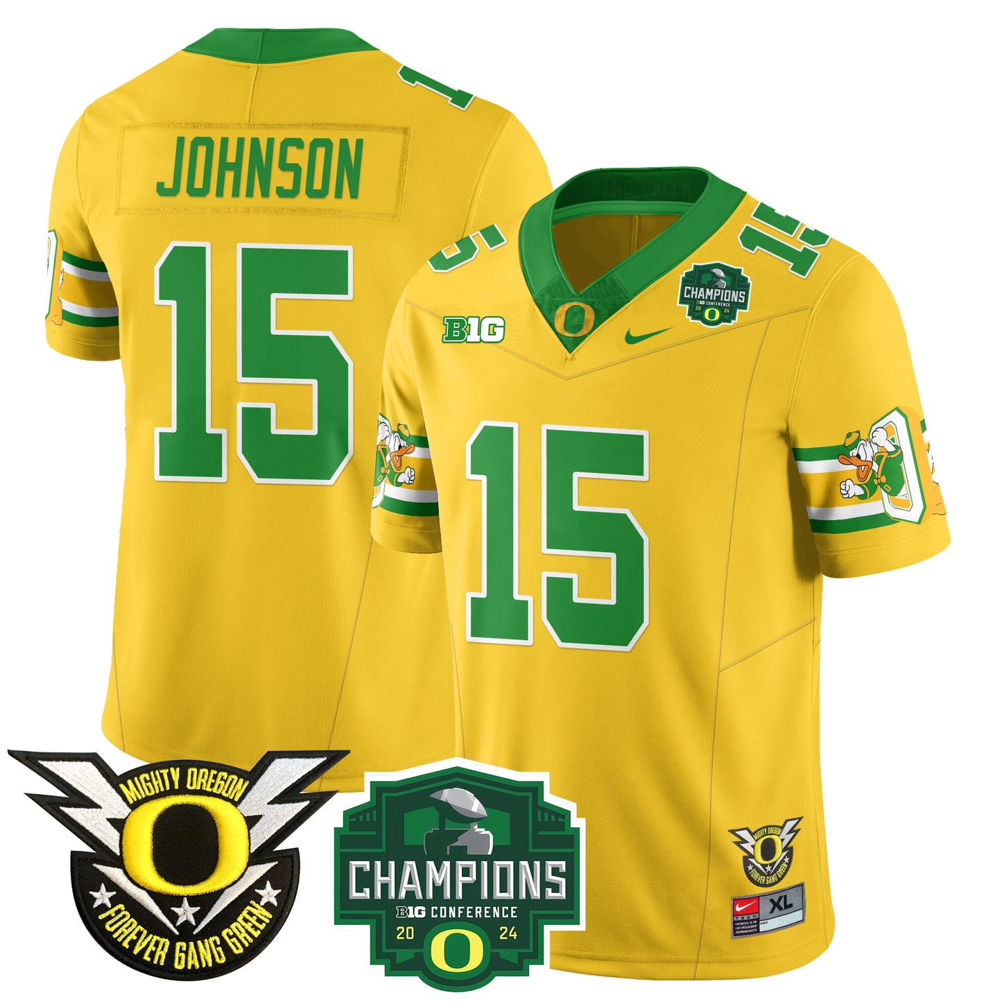 Oregon Ducks 2024 Big Ten Champions Jersey - All Stitched