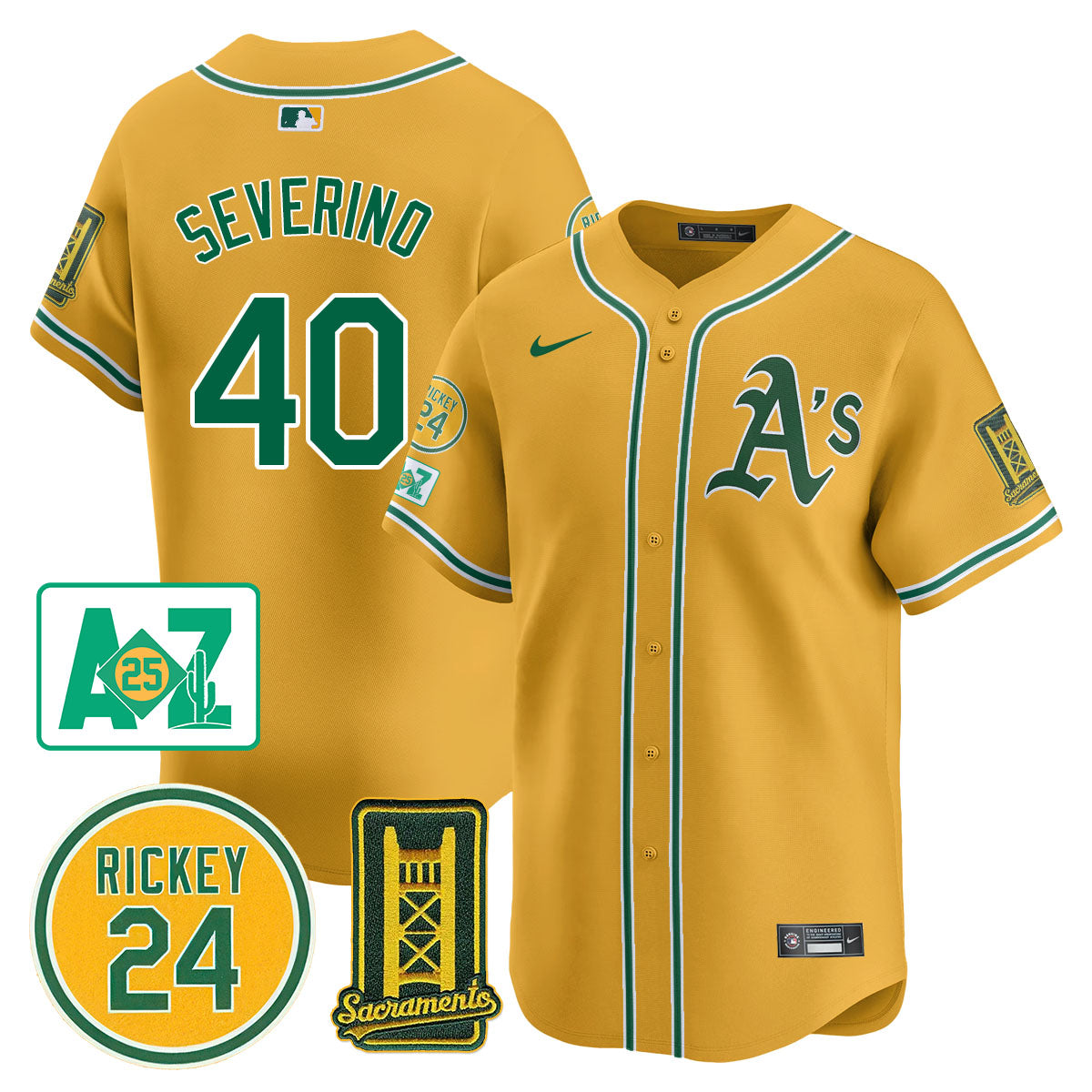 Oakland Athletics 2025 Sacramento, Rickey Henderson Jersey - All Stitched