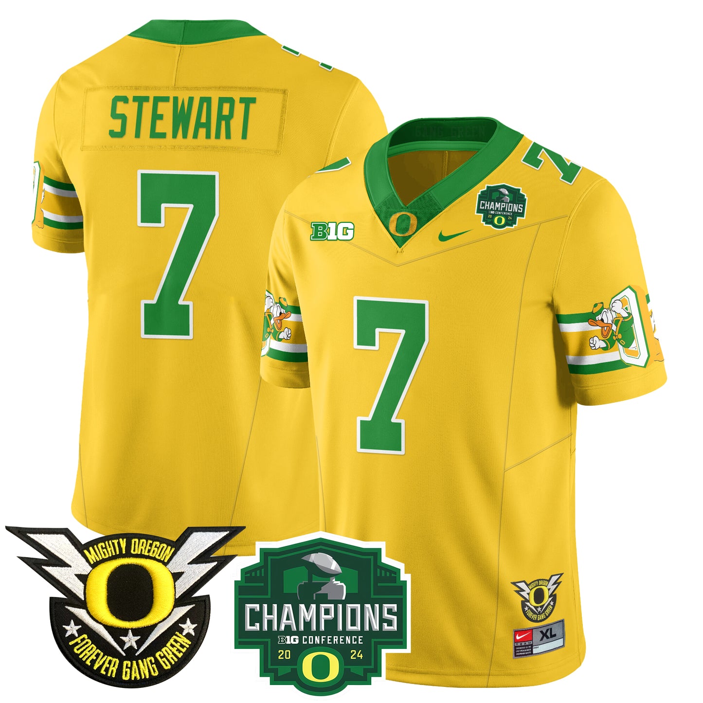 Oregon Ducks 2024 Big Ten Champions Jersey - All Stitched