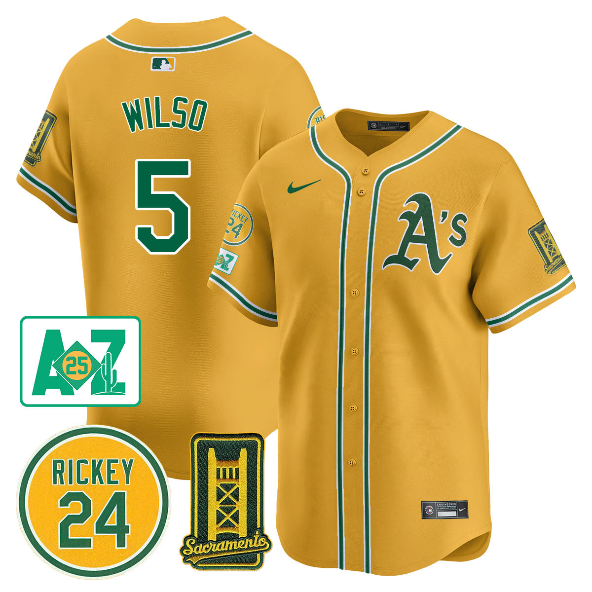 Oakland Athletics 2025 Sacramento, Rickey Henderson Jersey - All Stitched