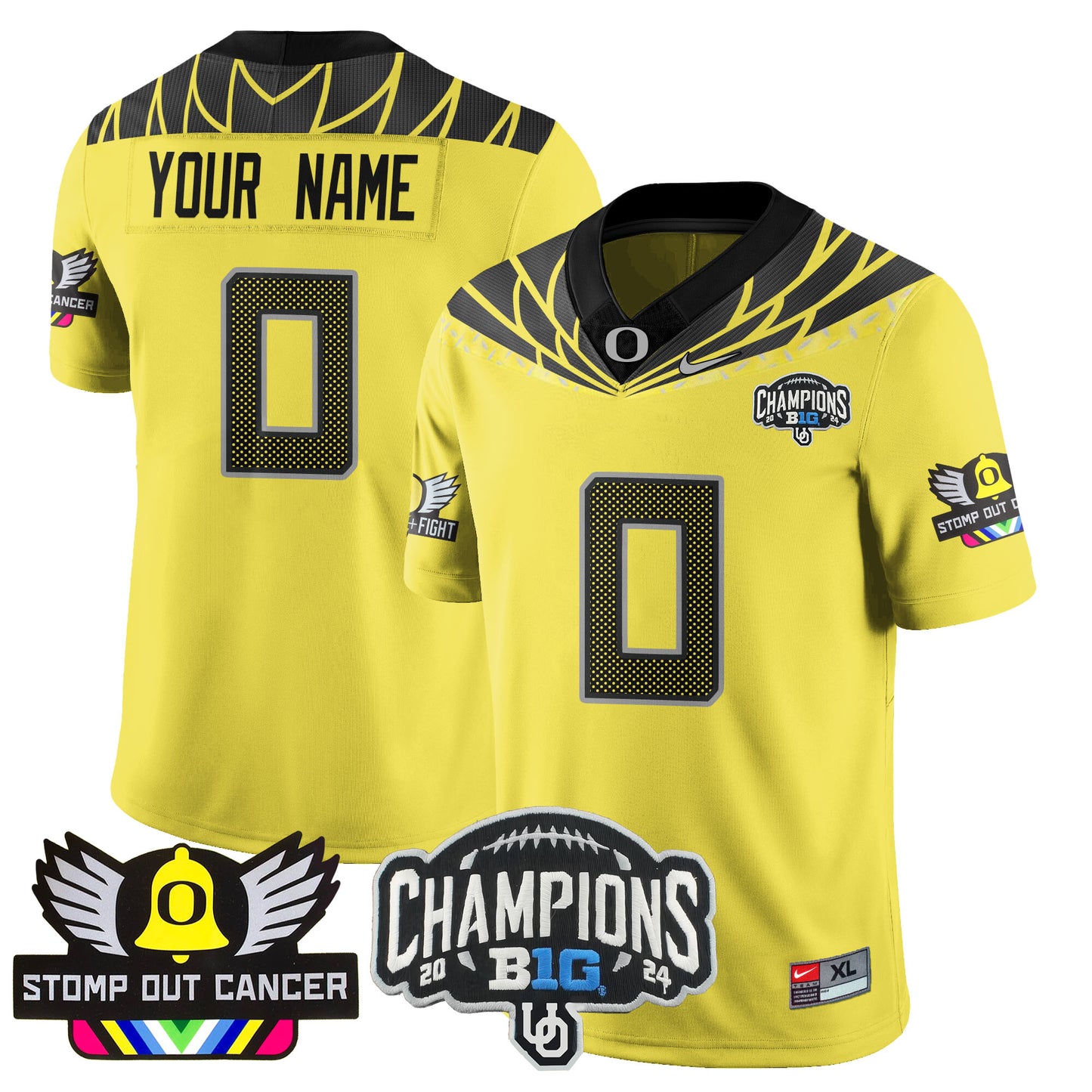 Custom Oregon Alternate 2024 Vapor Limited Jersey - All Stitched