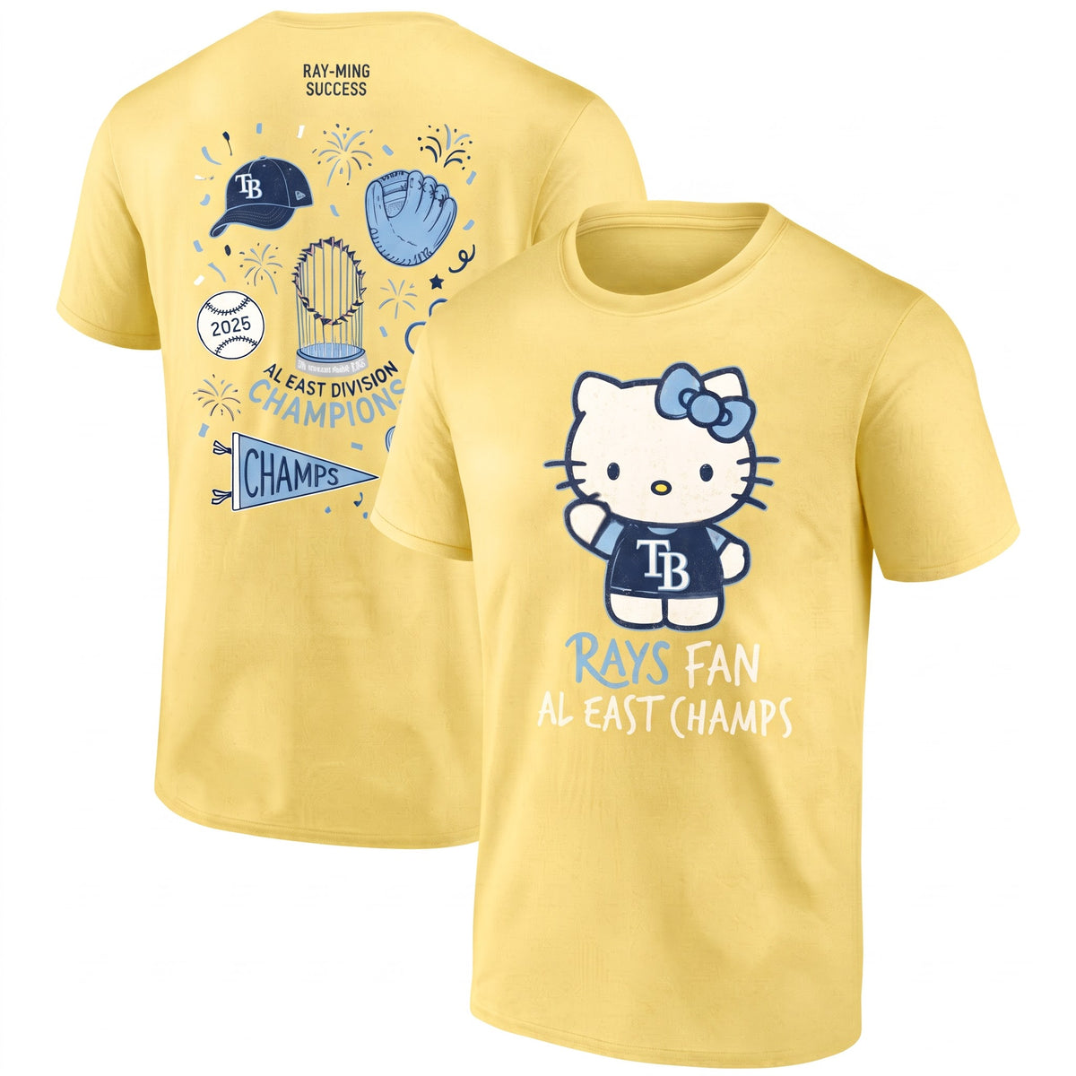 TB x Meow KT AL East Division Champions Two Sides T-Shirt - Printed V2