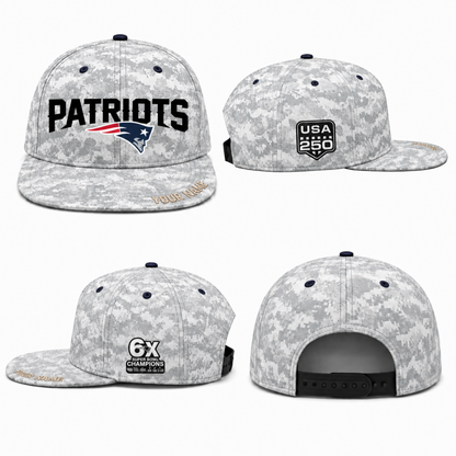 NE Salute To Service Personalized Snapback Cap - Printed