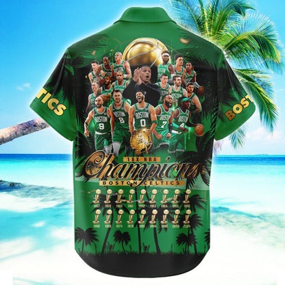 Celtics Hawaiian Shirt - Finals 2023-24 World Champions CT001