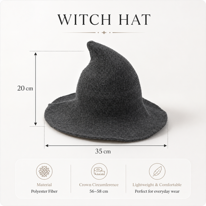 Personalized Halloween Witch Hat with Custom Name & Charm