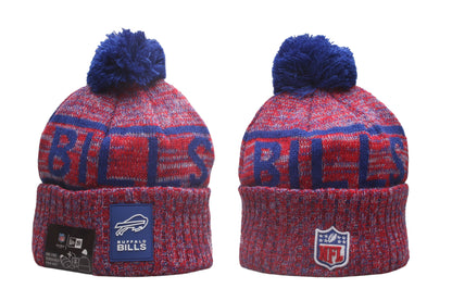BUF Cuffed Knit Hat with Pom - Rubber Patch