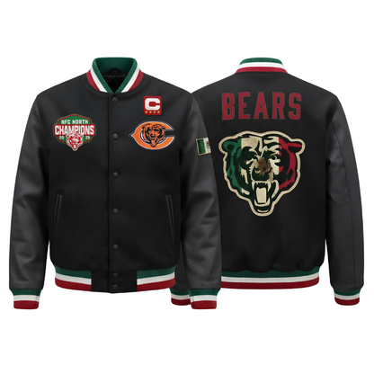 CHI Mexico NFC North Champions 2025 Patch Limited Baseball Jacket - Printed