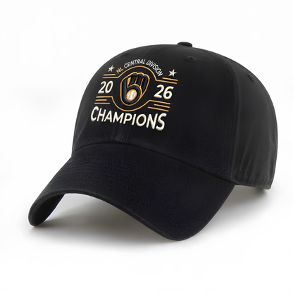 MIL 2026 NL Central Division Champions Baseball Cap - Embroidered