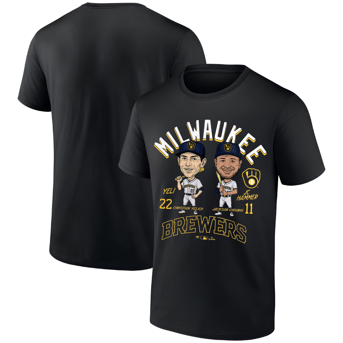 MIL 2026 Jackson Chourio & Christian Yelich Player Duo One Side T-Shirt - Printed