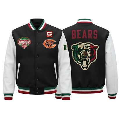 CHI Mexico NFC North Champions 2025 Patch Limited Baseball Jacket - Printed
