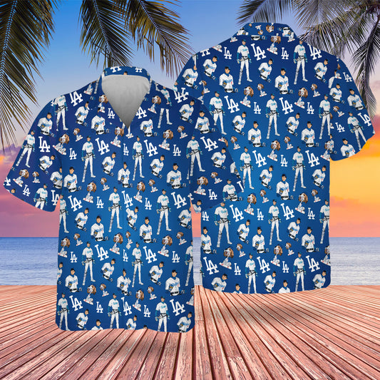 LAD #17 Hawaiian Design Button Shirt