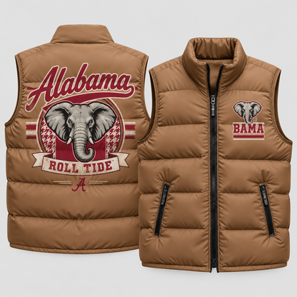Alabama Crimson Tide 2026 Military Appreciation Puffer Vest - Printed