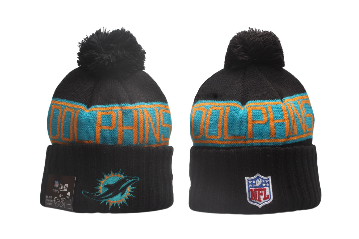 Football Rivalries Cuffed Knit Hat with Pom - Embroidered Patch