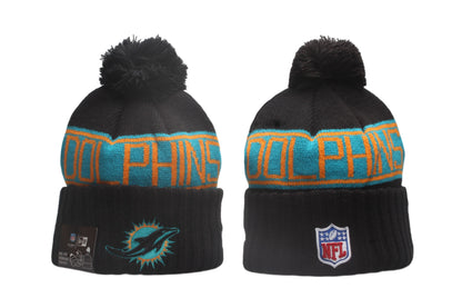Football Rivalries Cuffed Knit Hat with Pom - Embroidered Patch