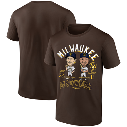 MIL 2026 Jackson Chourio & Christian Yelich Player Duo One Side T-Shirt - Printed