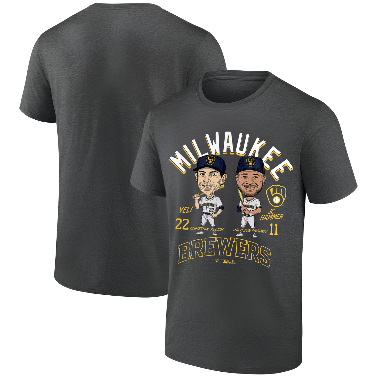 MIL 2026 Jackson Chourio & Christian Yelich Player Duo One Side T-Shirt - Printed
