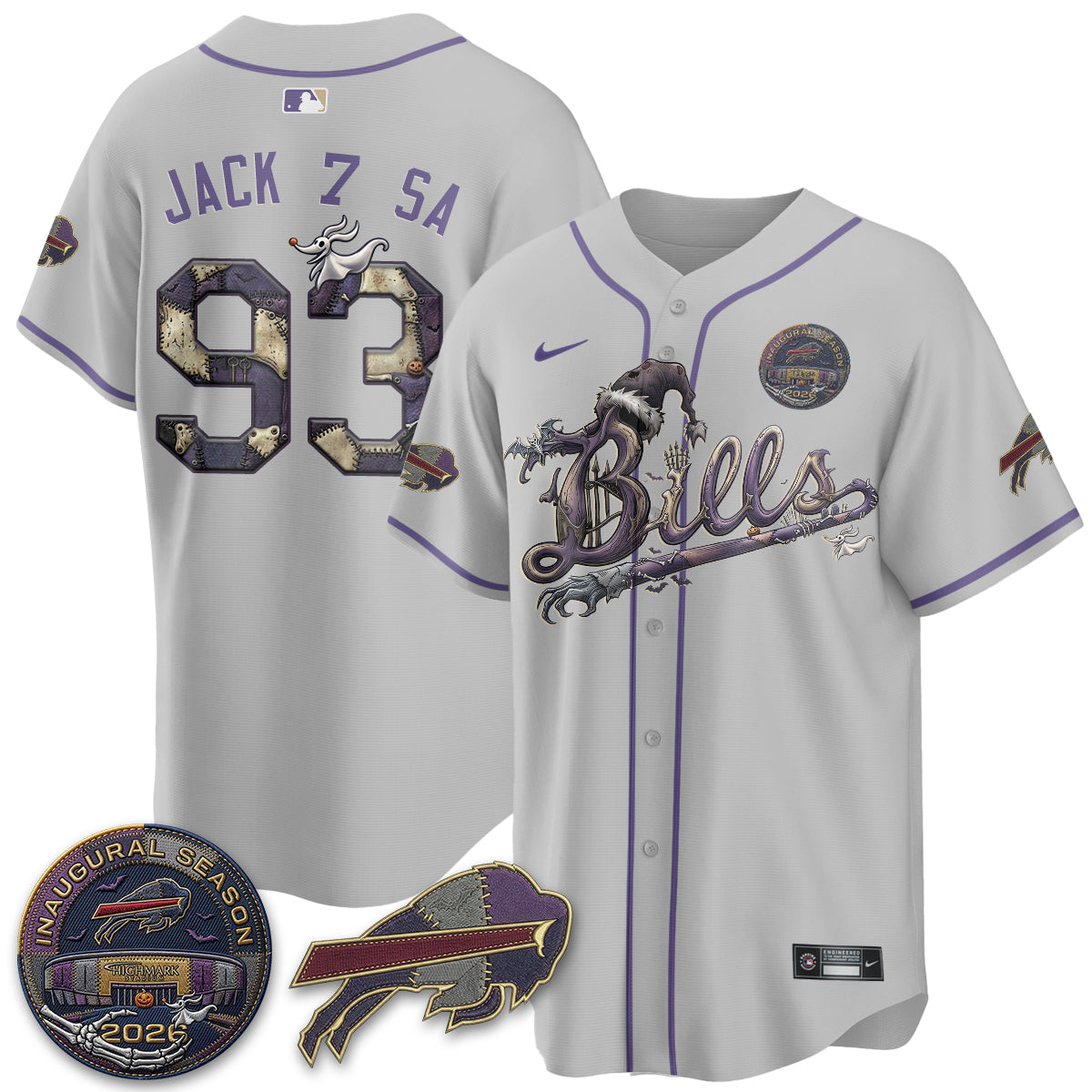 BUF 2026 Nightmare Edition Vapor Baseball Jersey - Stitched