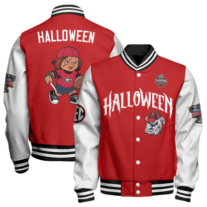 GB x Killer Doll Horror Movie Halloween 2026 Edition Baseball Jacket - Printed