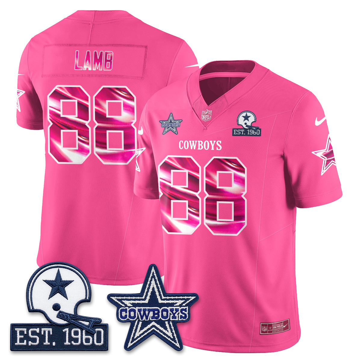 DAL Breast Cancer Awareness Edition Vapor Jersey - Stitched