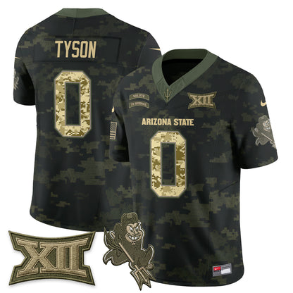 Arizona State Sun Devils 2026 Salute to Service Vapor Jersey - Stitched