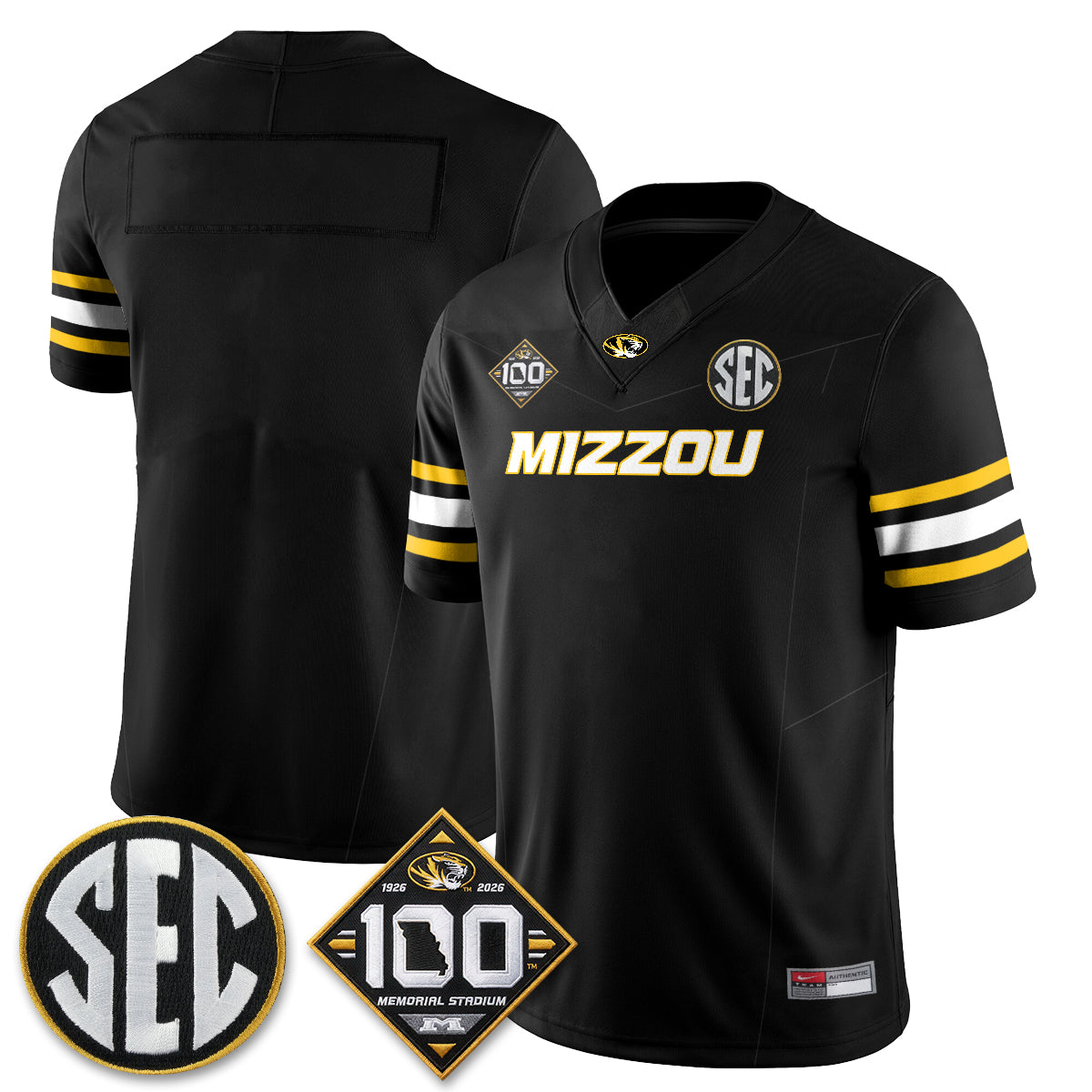 MIZZ 100th Anniversary of Memorial Stadium Vapor Jersey - Stitched