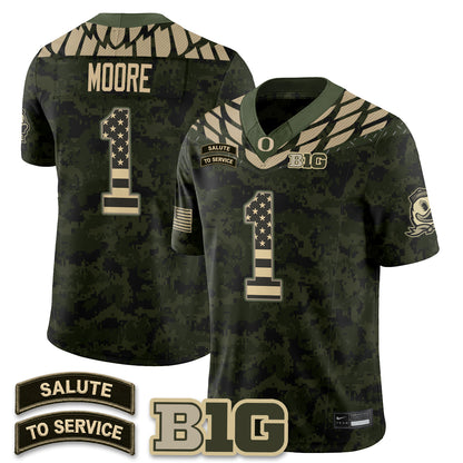 Oregon Ducks 2026 Salute to Service Vapor Jersey - Stitched
