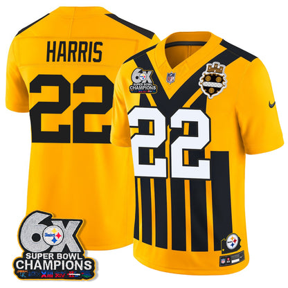 PIT 6X Champs Throwback V2 Vapor Jersey - Stitched