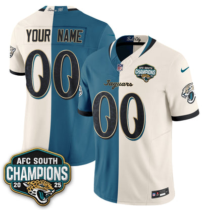 Jacksonville Jaguars 2026 Rivalries Split Vapor Custom Jersey - Stitched