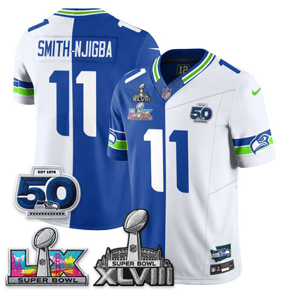 Seattle Seahawks SB LX Champs Split Edition Vapor Jersey - Stitch