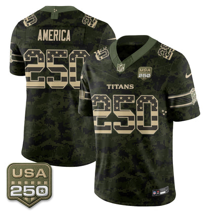 Tennessee Titans 2026 Salute to Service Edition Vapor Jersey - Stitched