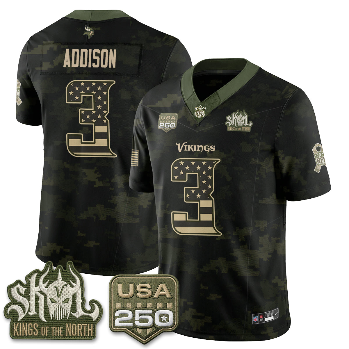 MIN 2026 Salute to Service Edition Vapor Jersey - Stitched