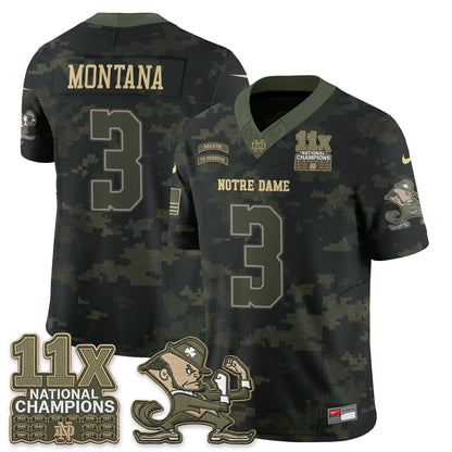 Notre Dame Fighting Irish 2026 Salute to Service Vapor Jersey - Stitched