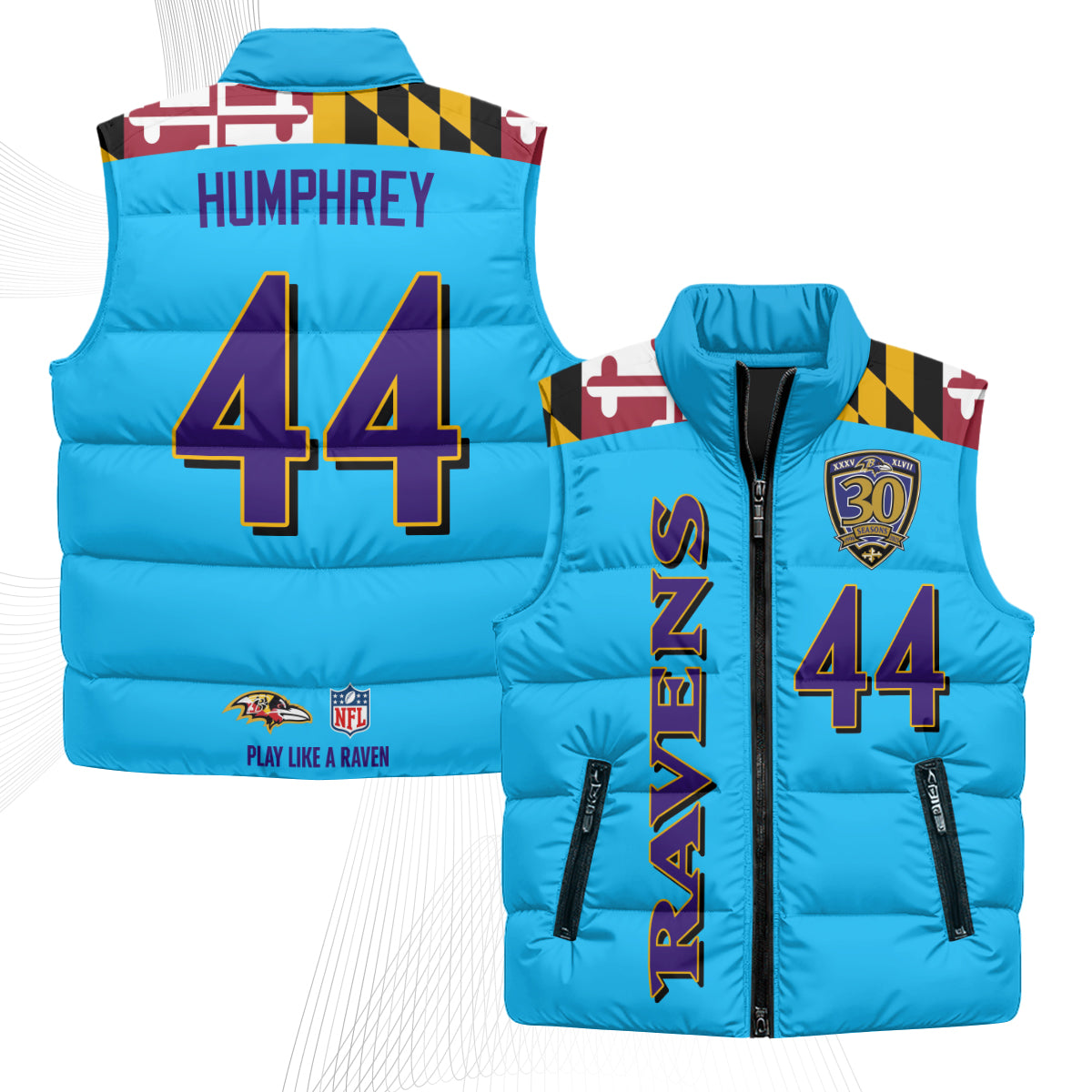 BAL Maryland Puffer Vest - Printed