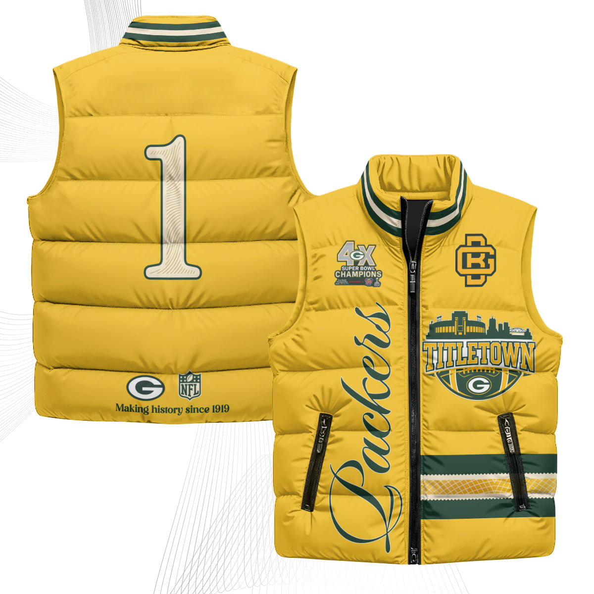 GB 2026 Rivalries Puffer Vest - Printed