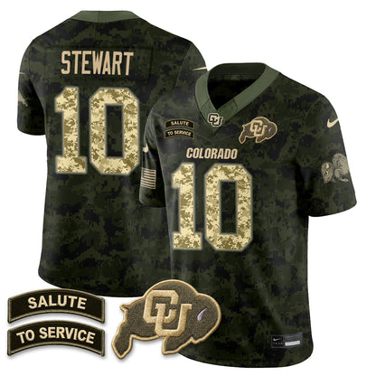 Colorado Buffaloes 2026 Salute to Service Vapor Jersey - Stitched