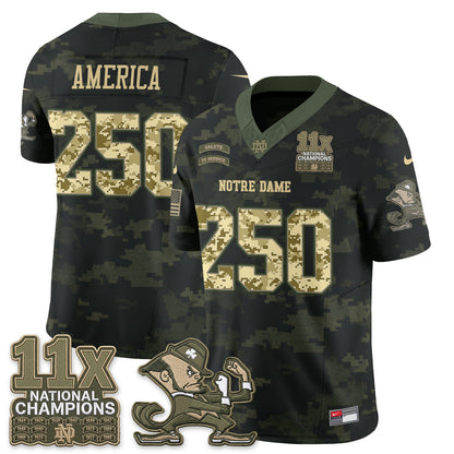 Notre Dame Fighting Irish 2026 Salute to Service Vapor Jersey - Stitched