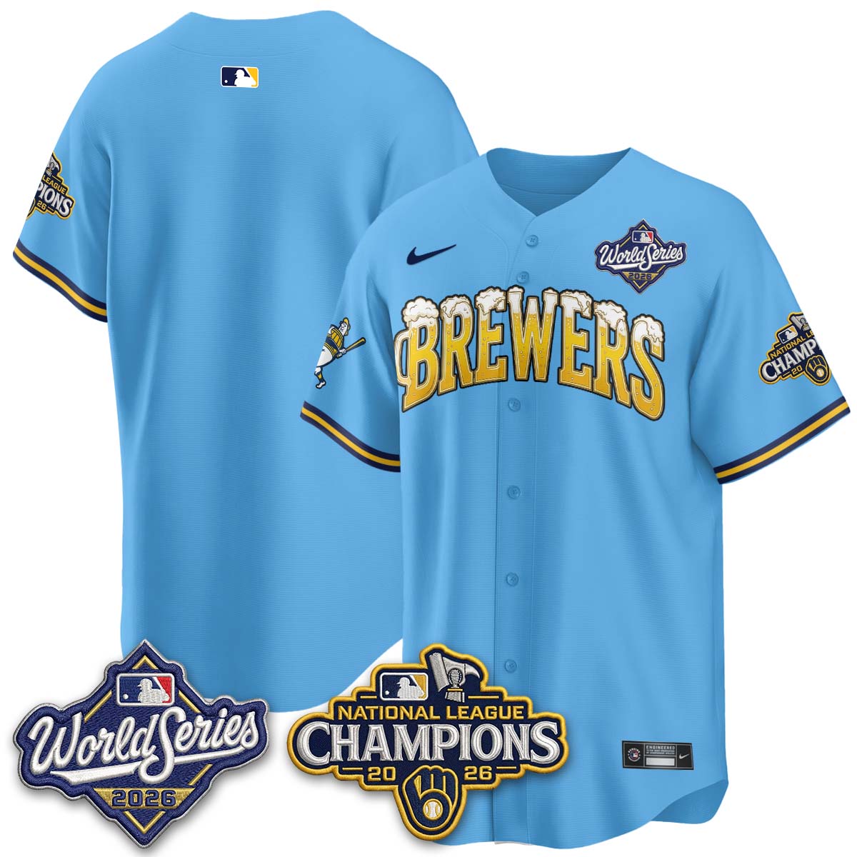 MIL "Pitcher & Pint" 2026 NL Champions Vapor Jersey - Stitched