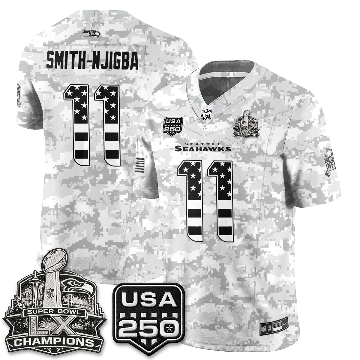 Seattle Seahawks 2026 Salute to Service Edition Vapor Jersey - Stitched