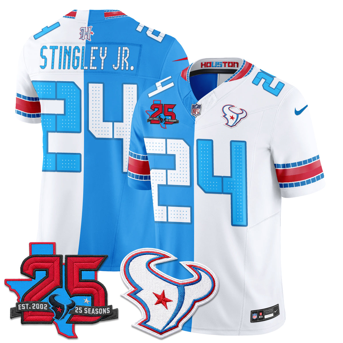 HOU 2026 Rivalries Split Vapor Jersey - Stitched